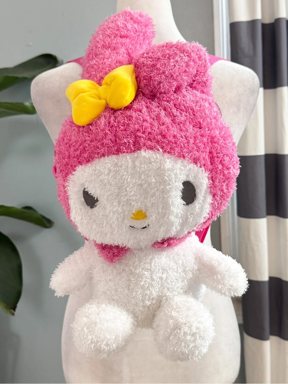 NWT Sanrio My Melody Plush Backpack | Pink Fuzzy Furry Bag | Brand New with Tags